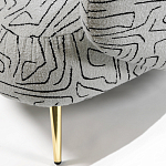 Кресло мягкое с принтом на золотистых ножках Onlooker варинант исполнения - 2 | Loft Concept в Красноярске