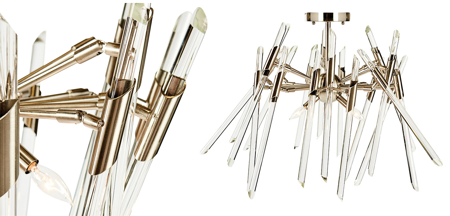 Потолочный светильник Ice Rods Chandelier nickel Потолочный светильник Ice Rods Chandelier nickel - Loft-Concept в Красноярске