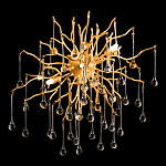 Бра с лучеобразным основанием и подвесками из прозрачного стекла в виде длинных капель Droplet Chandelier варинант исполнения - 2 | Loft Concept в Красноярске