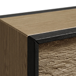 ТВ тумба 2 двери и 2 ящика с подсветкой на рельефном фасаде Warm Industrial варинант исполнения - 6 | Loft Concept в Красноярске