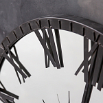Часы настенные зеркальные с чёрным металлическим циферблатом Mirror Tower Clock варинант исполнения - 4 | Loft Concept в Красноярске