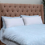 Постельное белье голубого цвета из перкаля с принтом 200х220 см Aurora Allure варинант исполнения - 6 | Loft Concept в Красноярске