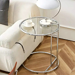 Дизайнерский журнальный стол круглый на стальном каркасе Fahek варинант исполнения - 2 | Loft Concept в Красноярске