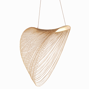 Подвесной светильник фигурный из деревянных прутьев Ecofriendly Light Source