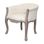 Кресло низкое в стиле прованс Бежевый Лен Louis French Armchair  варинант исполнения - 3 | Loft Concept в Красноярске