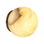 Настенно-потолочный светильник с плафоном в форме шара из алебастра Cryptocrystalline Stone варинант исполнения - 8 | Loft Concept в Красноярске