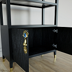 Стеллаж со стеклянными полками Elsa Dreams Black варинант исполнения - 2 | Loft Concept в Красноярске