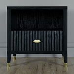 Прикроватная тумбочка с полкой Elsa Dreams Black варинант исполнения - 5 | Loft Concept в Красноярске