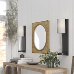 Бра на прозрачном штативе с тканевым абажуром в форме цилиндра Conciseness варинант исполнения - 5 | Loft Concept в Красноярске