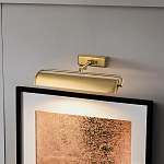 Светильник для картин цвета состаренная латунь с широким плафоном на прямоугольном основании Elstead Lighting варинант исполнения - 12 | Loft Concept в Красноярске