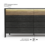 Комод 8 ящиков с подсветкой на рельефном фасаде Warm Industrial варинант исполнения - 6 | Loft Concept в Красноярске