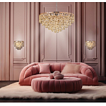 Люстра каскадная с подвесками в форме колец Galaxy of Light варинант исполнения - 8 | Loft Concept в Красноярске