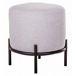Круглый пуф на металлических ножках с обивкой из рогожки Casey Poof варинант исполнения - 2 | Loft Concept в Красноярске