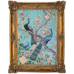 Постер в раме в стиле шинуазри Павлины на дереве Chinoiserie Imperial Garden Peacocks on a Tree Poster варинант исполнения - 2 | Loft Concept в Красноярске