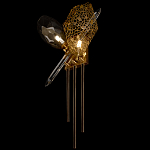 Бра с 2-мя плафонами из стекла и металла и вертикальными подвесками Gilded Mirage  варинант исполнения - 6 | Loft Concept в Красноярске