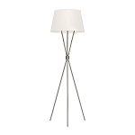 Торшер на трех тонких перекрещенных ножках с белым конусным абажуром из льна Feiss варинант исполнения - 5 | Loft Concept в Красноярске