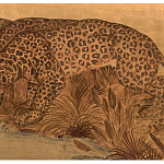 Картина с изображением Леопардов Leopards by stream варинант исполнения - 2 | Loft Concept в Красноярске