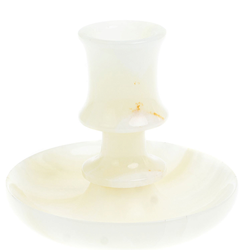 Подсвечник в виде чаши из натурального камня оникс Stone Candlestick Бежевый Подсвечник в виде чаши из натурального камня оникс Stone Candlestick Бежевый в Красноярске | Loft Concept
