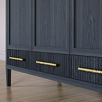 Большой Шкаф Primo Черный дуб с 3 дверьми и 3 выдвижными ящиками варинант исполнения - 5 | Loft Concept в Красноярске