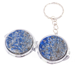 Зеркало брелок карманное двухстороннее из натурального камня Лазурит Stone Mirrors варинант исполнения - 6 | Loft Concept в Красноярске