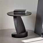 Дизайнерский журнальный столик чёрный с круглой столешницей Arycy варинант исполнения - 5 | Loft Concept в Красноярске