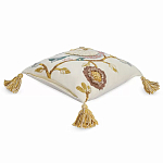 Чехол на подушку с кисточками и вышивкой птиц Ethnic mix Birds Square варинант исполнения - 1 | Loft Concept в Красноярске