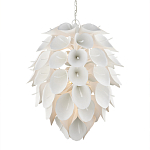 Люстра белая каплевидной формы из цветков лилии White Natural Lines варинант исполнения - 1 | Loft Concept в Красноярске