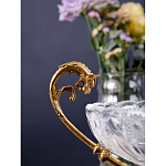 Чаша из прозрачного рельефного стекла на бронзовой подставке Eden Garden варинант исполнения - 3 | Loft Concept в Красноярске