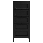 Комод узкий с 5-ю ящиками черный Silva Black Chest of Drawers варинант исполнения - 1 | Loft Concept в Красноярске