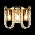 Бра с металлическим основанием золотого цвета и хрустальными подвесками Textured Glass варинант исполнения - 1 | Loft Concept в Красноярске