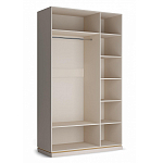 Шкаф трёхдверный с 2-мя зеркальными дверками Satin Furniture варинант исполнения - 4 | Loft Concept в Красноярске