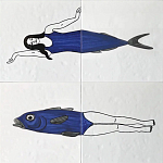 Плитка с узором Рыба пловчиха варинант исполнения - 2 | Loft Concept в Красноярске