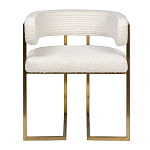Стул букле бежевый с каркасом цвета матовое золото Tactility варинант исполнения - 1 | Loft Concept в Красноярске