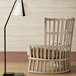 Торшер с черным каркасом и белым тканевым абажуром в форме конуса Stylish Solution варинант исполнения - 4 | Loft Concept в Красноярске