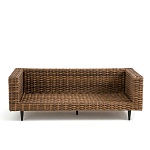 Трехместный садовый диван из плетеного пластика Matteo варинант исполнения - 8 | Loft Concept в Красноярске