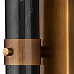 Бра цилиндрической формы чёрного цвета с 2-мя плафонами Marble Glow варинант исполнения - 4 | Loft Concept в Красноярске