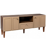 ТВ-тумба бежевая из массива бука с 2-мя дверками и ящиком Wenge Light варинант исполнения - 1 | Loft Concept в Красноярске