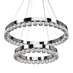 Люстра с двумя кольцами цвета хром и прозрачными хрустальными шарами по периметру Sacramento Transparent Balls Chandelier варинант исполнения - 1 | Loft Concept в Красноярске