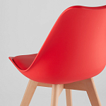 Стул с основой из пластика и мягким сиденьем Arvika Red варинант исполнения - 6 | Loft Concept в Красноярске