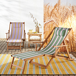 Шезлонг из акации и ткани Venezuela варинант исполнения - 10 | Loft Concept в Красноярске