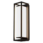 Уличный настенный светильник прямоугольный с чёрной рамкой Geometric Glow варинант исполнения - 1 | Loft Concept в Красноярске