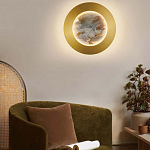 Бра в форме диска цвета латунь Brass Borders варинант исполнения - 4 | Loft Concept в Красноярске