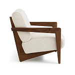 Кресло с обивкой из белого букле Armchair White Boucle варинант исполнения - 1 | Loft Concept в Красноярске