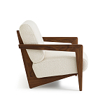 Кресло Avalon White Boucle из массива ореха варинант исполнения - 3 | Loft Concept в Красноярске