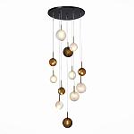 Люстра светодиодная с сферическими стеклянными плафонами Splatter варинант исполнения - 5 | Loft Concept в Красноярске