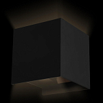 Уличный настенный светильник светодиодный формы куб черного цвета из металла Urban Minimalist варинант исполнения - 3 | Loft Concept в Красноярске