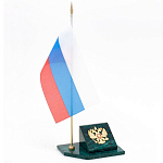 Флагшток с гербом России из натурального камня змеевик Stone Flagpole варинант исполнения - 2 | Loft Concept в Красноярске