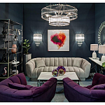 Диван трехместный велюровый серый Island of Comfort варинант исполнения - 5 | Loft Concept в Красноярске