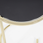 Приставной столик на золотистом основании с черной столешницей Noir варинант исполнения - 2 | Loft Concept в Красноярске