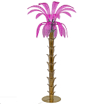 Торшер Glass Decorated Palm Floor Lamp Pink Листья Пальмы  варинант исполнения - 3 | Loft Concept в Красноярске